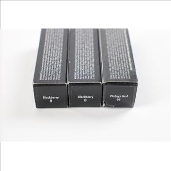 Bobbi Brown Lip Color, 3 Pieces, 8/93 Shades