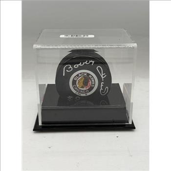Bobby Hull Autographed Chicago Blackhawks Hockey Puck