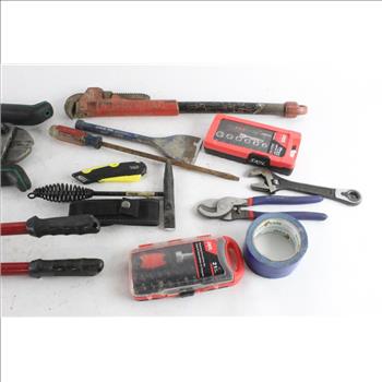 Bolt Cutter, Ratcheting Screwdriver Set, And More, 11 Pieces