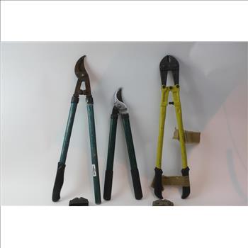 Bolt Cutters & Pruning Shears; 4 Pieces