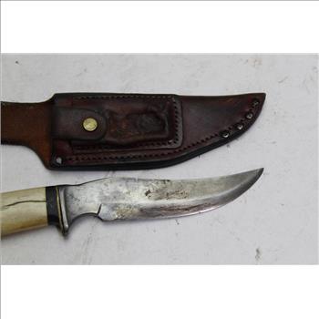 Bone Handle Fixed Blade Knife With Sheath
