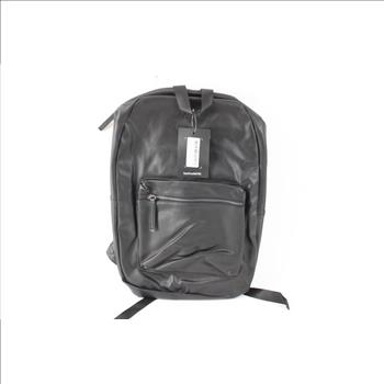 Boohoo Black Leather Look Backpack, Black, QGT-M000966