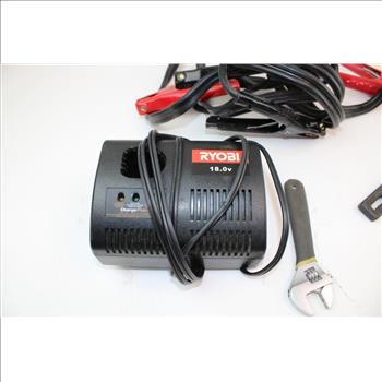 Booster Cables, Ryobi Battery Charger, & More; 7 Pieces