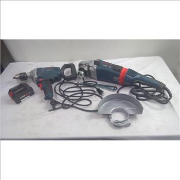 Bosch Corded Large Angle Grinder & Bosch Corded Keyed Drill