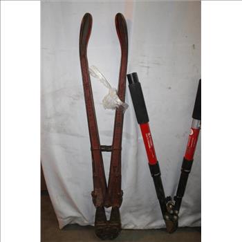 Bosch GR-8 C 8 Foot Telescoping Aluminium Leveling Rod, Bolt Cutter, Lopper: 4 Items