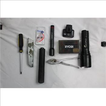 Box Cutters, Flashlight And More