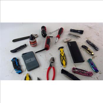 Box Of Pocket Knifes And More 10+ Pieces