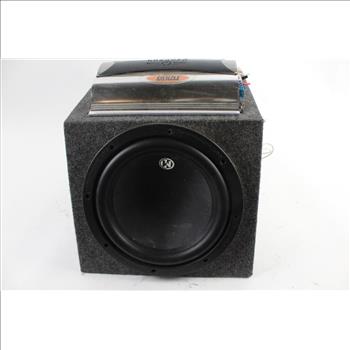 Box With Memphis Subwoofer And Bazooka Amp