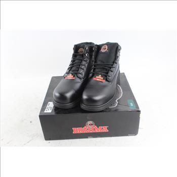 Brahma Gus  Black Steel Toe Premium Leather Work Boots