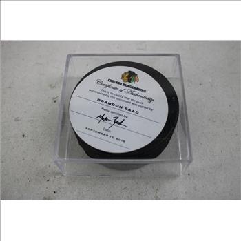 Brandon Saad Autographed Hockey Puck