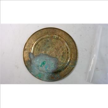 Brass Plate With Mayan Calendar Design