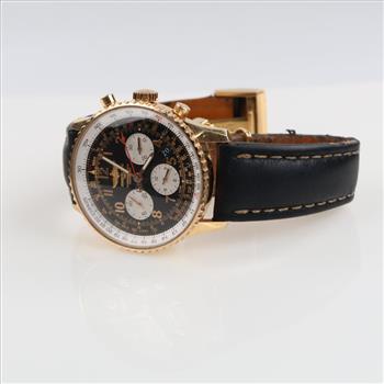 Breitling 18kt Gold Navitimer Watch- Evaluated By Our Certified Gemologist-AGS/GIA