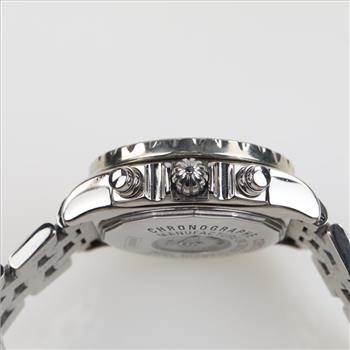 Breitling 2.20cts TW Diamond Cockpit Chronograph Watch-Evaluated By Our Certified Gemologist-AGS/GIA