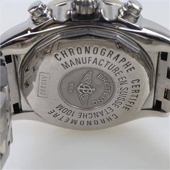 Breitling 2.20cts TW Diamond Cockpit Chronograph Watch-Evaluated By Our Certified Gemologist-AGS/GIA