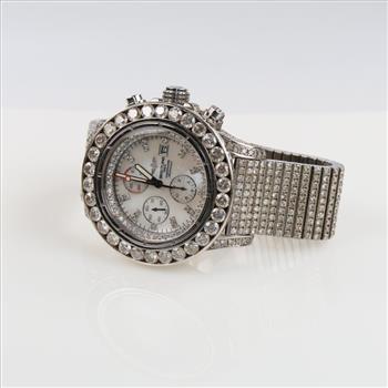 Breitling 31.71cts TW Diamond Super Avenger Watch- Evaluated By Our Certified Gemologist-AGS/GIA