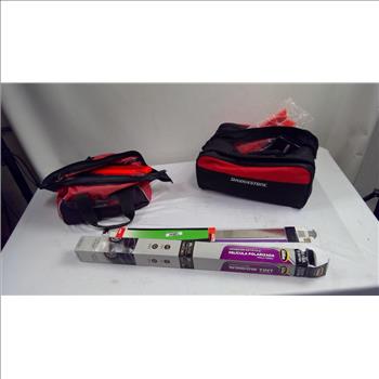 Bridgestone Tire Inflator Kit, Tool Bag With Mixed Tools, Window Tint, Car Lockout Tool