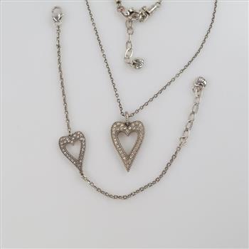 Brighton Silver Plated Endless Love Heart Collection, 2 Pieces