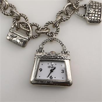 Brighton Silver Plated Purse Charm Watch