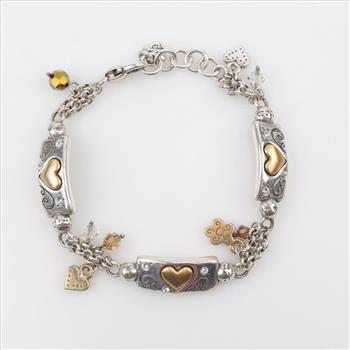 Brighton Silver Plated Remember Your Heart Bracelet