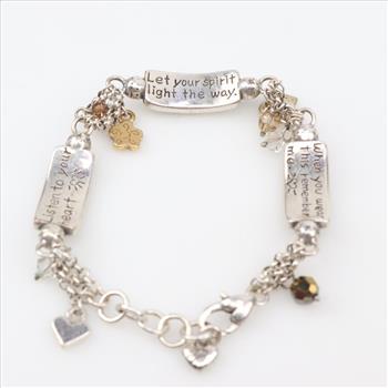 Brighton Silver Plated Remember Your Heart Bracelet