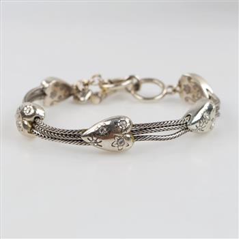 Brighton Silver Plated Sparkling Heart Bracelet