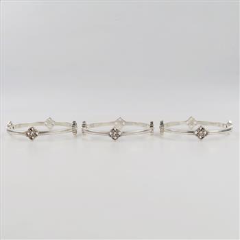 Brighton Silver Plated Toledo Bangle Bracelet, 3 Pieces