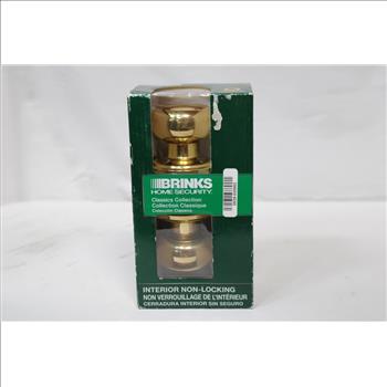 Brinks Classics Stafford Polished Brass Interior Hall/Closet No Deadbolt Passage Door Knob
