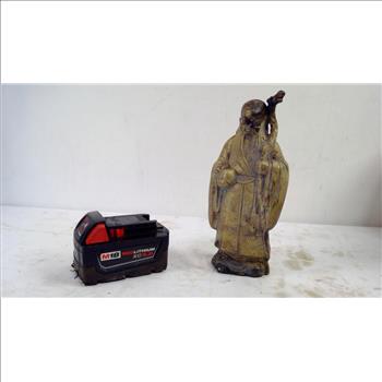 Bronze God Of Longevity Statue, Milwaukee XC5.0 Battery, 2 Pieces
