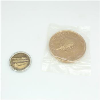 Bronze Vietnam Veterans National Medal & Wright Brothers Flight Token