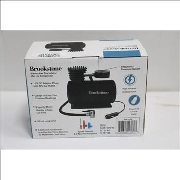 Brookstone Automotive Tire Inflator Mini Air Compressor, BK1438