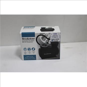 Brookstone Automotive Tire Inflator Mini Air Compressor, BK1438