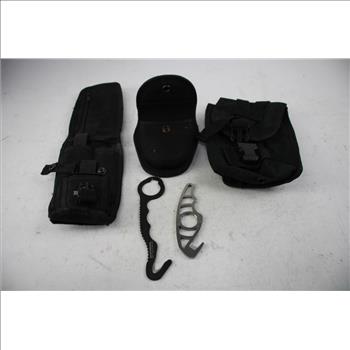 Brown Leather Gun Holster, Buck Knife Set, And More, 7+ Pieces