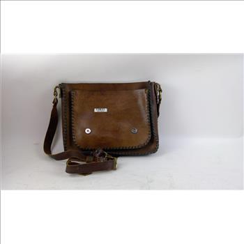 Brown Leather Side Satchel