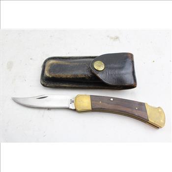 Buck 110 Folding Knife And Sheath