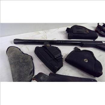 Buck Air RIfle, Powerline, Crosman Air Pistols, ProTech, Bianchi, And More Holsters, 12 Pieces