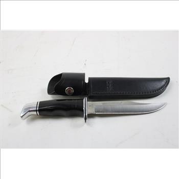 Buck Knife With Leather Sheath