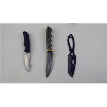 Buck Throwing Knife, Camillus Knife, And More, 3 Pieces