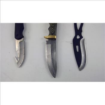 Buck Throwing Knife, Camillus Knife, And More, 3 Pieces