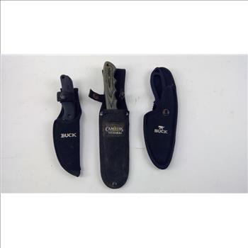 Buck Throwing Knife, Camillus Knife, And More, 3 Pieces