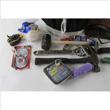 Bucket Of Tools, With Bucket Liner And Hand Tools, 15+ Pieces