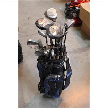 Bud Light Golf Bag With Clubs, 19 Pieces
