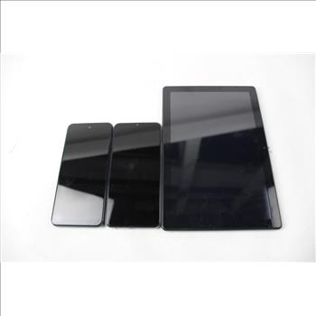 Bulk Cell Phone  And Tablet Lot, 3 Pieces, Sold For Parts