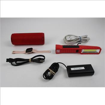 Bulk Lot Cable, Speaker, Flaslight And More