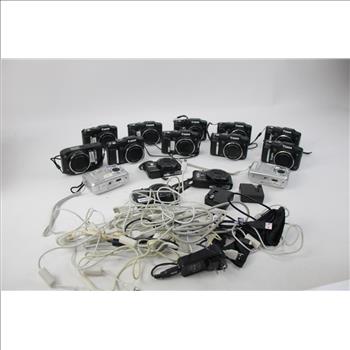 Bulk Lot Cameras And Cable Adapters