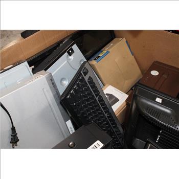Bulk Lot: Computer Towers, Monitors, DVD Players, And Other 15+ Pieces