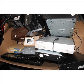 Bulk Lot: Computer Towers, Monitors, DVD Players, And Other 15+ Pieces