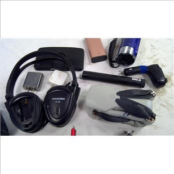Bulk Lot Dron, Speaker, Flahslight, Powerbank And More