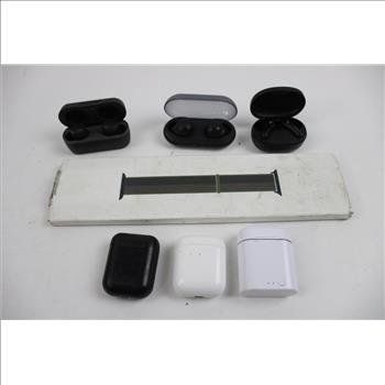 Bulk Lot Earbuds,skullcandy, Sony,  Soundcore, Apple Sport Loop 45mm And More Cables