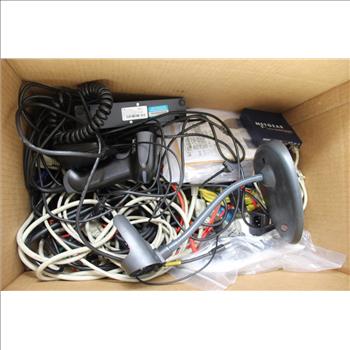 Bulk Lot Misc Computer Cables And Parts