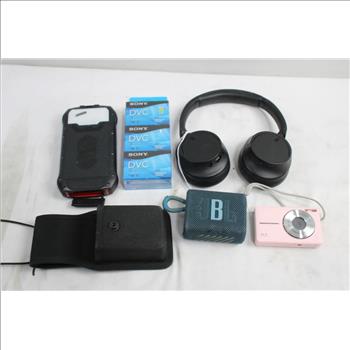 Bulk Lot Misc Items, Cases Of Earphones, Jbl Speaker, Backpack And More